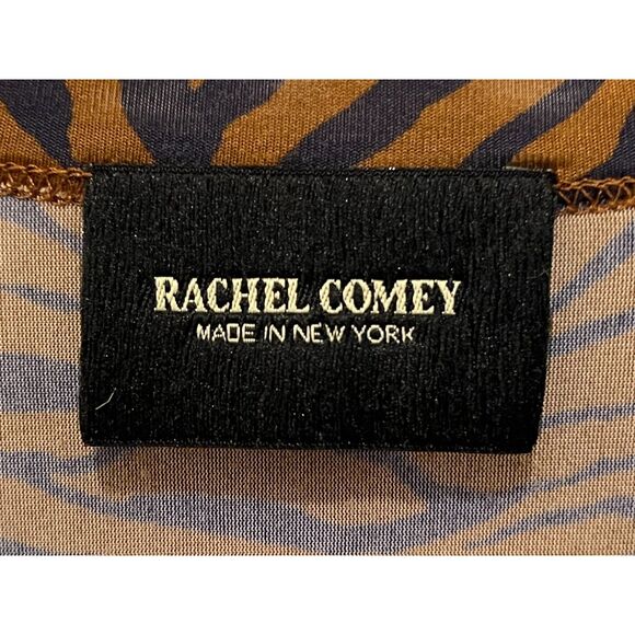 Rachel Comey Brown Blue Zebra Blouse Top Shirt Women's Size Small - Picture 4 of 9